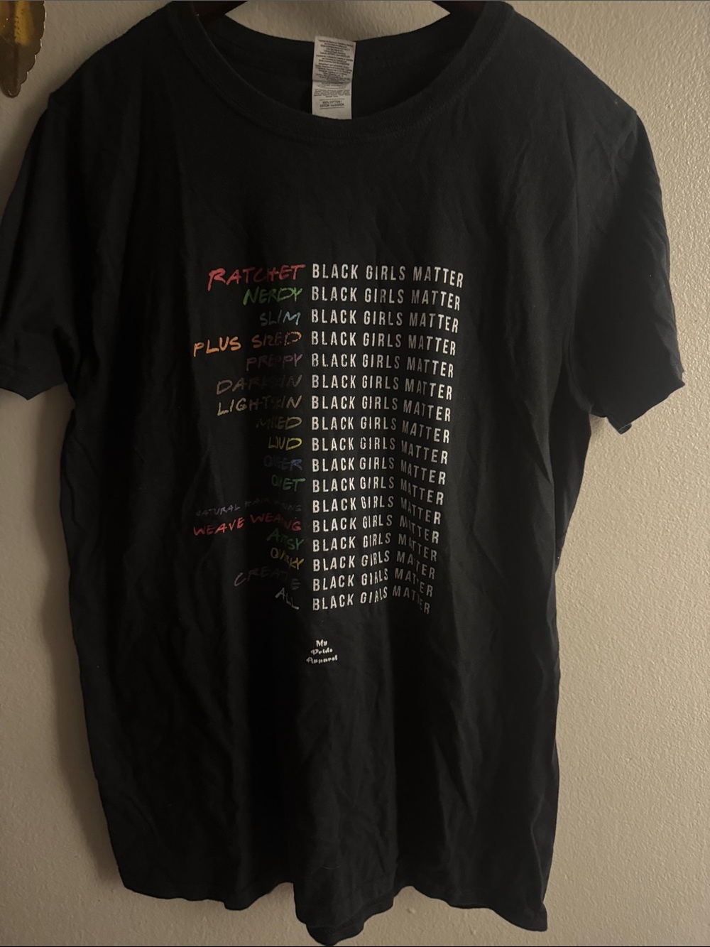 Black Graphic Tee - Black Girls Matter Print